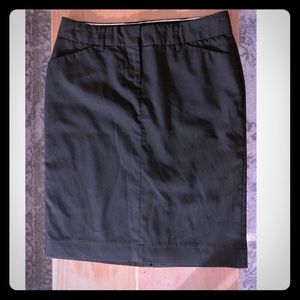 Black with stripes pencil skirt